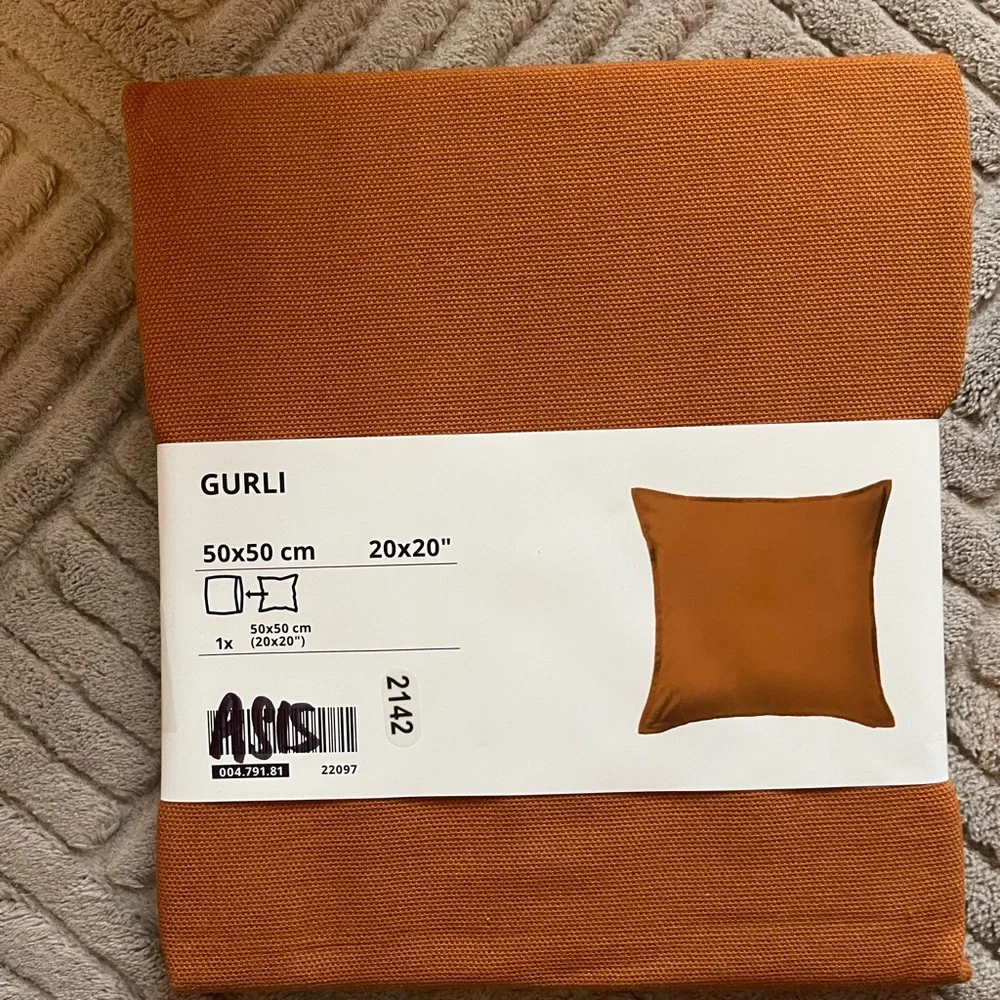 Burnt orange IKEA cushion cover